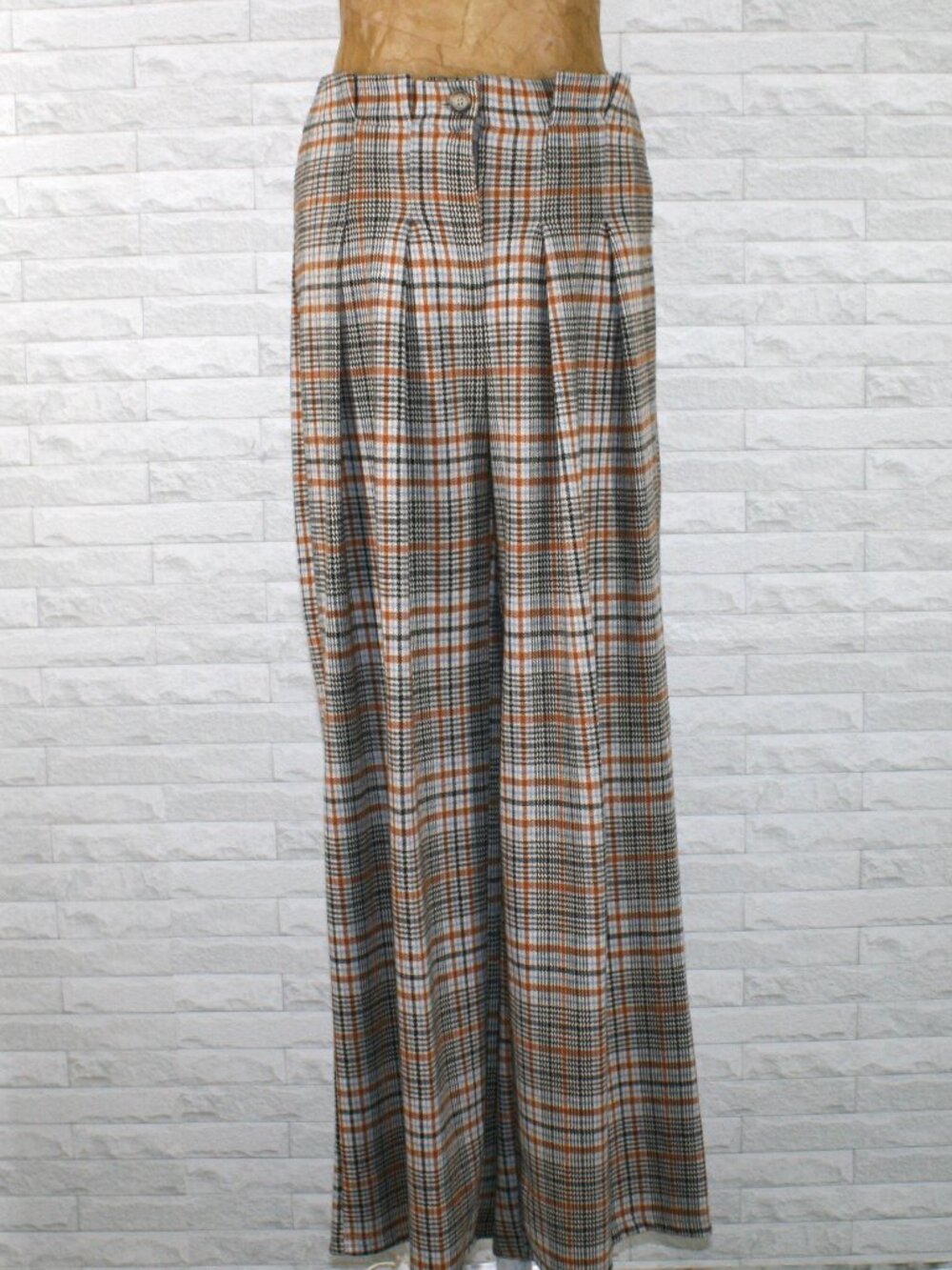 MAEVE ANTHROPOLOGIE Avery Trousers Pleated Wide Leg Pants Glen Plaid Fall 8